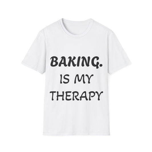 'Baking is my therapy' Softstyle T-Shirt